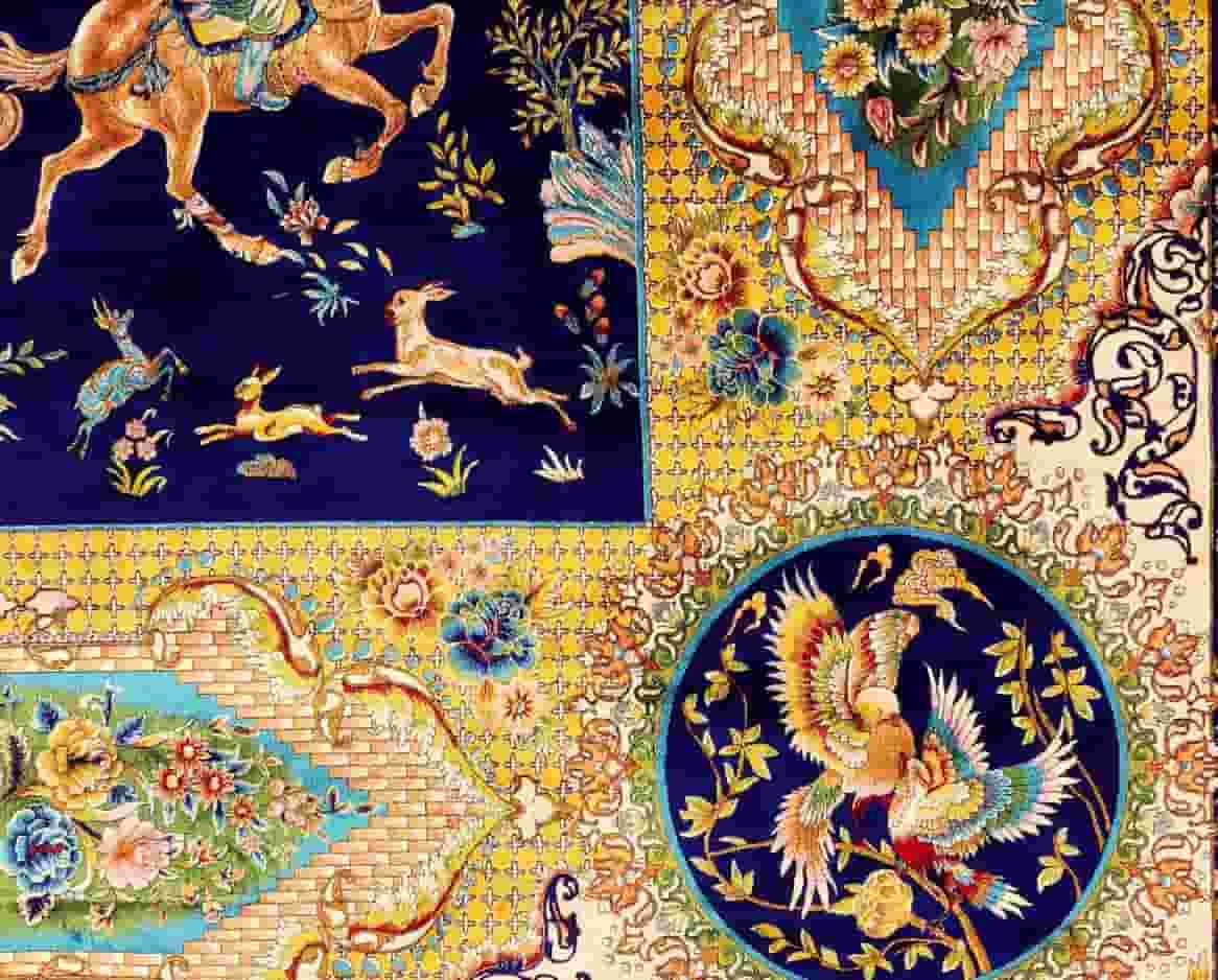 تصویر 1 از فرش ابریشمی ماشینی بهشتی با جلوه آرام بخش